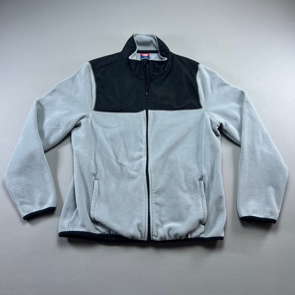 Pony Fleece Jacket Women Large Multicolor Colorblock Full Zip Long Sleeve Winter